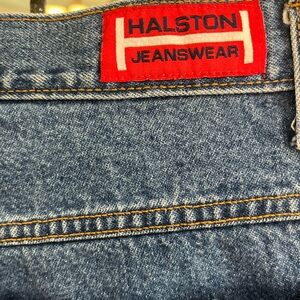 Vintage Halston JeansWear Barrel Blue Medium Wash Denim Jeans Size 14